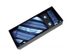   NM nyakkendő szett - Kék csíkos Nyakkendők